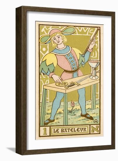 Tarot: 1 Le Bateleur, The Juggler-Oswald Wirth-Framed Art Print