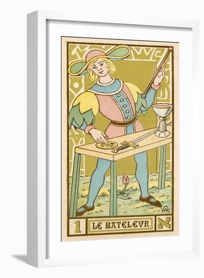 Tarot: 1 Le Bateleur, The Juggler-Oswald Wirth-Framed Art Print