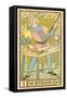 Tarot: 1 Le Bateleur, The Juggler-Oswald Wirth-Framed Stretched Canvas
