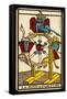 Tarot: 10 La Roue de Fortune, The Wheel of Fortune-null-Framed Stretched Canvas