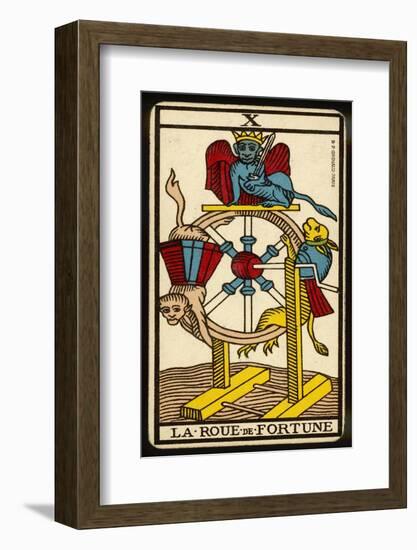 Tarot: 10 La Roue de Fortune, The Wheel of Fortune-null-Framed Photographic Print