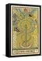 Tarot: 10 La Roue de Fortune, The Wheel of Fortune-Oswald Wirth-Framed Stretched Canvas