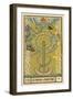 Tarot: 10 La Roue de Fortune, The Wheel of Fortune-Oswald Wirth-Framed Art Print