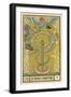 Tarot: 10 La Roue de Fortune, The Wheel of Fortune-Oswald Wirth-Framed Art Print