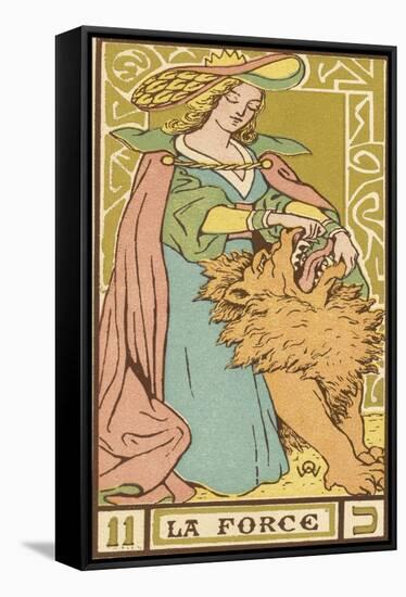 Tarot: 11 La Force, Strength-Oswald Wirth-Framed Stretched Canvas