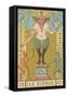 Tarot: 15 Le Diable, The Devil-Oswald Wirth-Framed Stretched Canvas