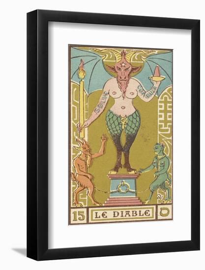 Tarot: 15 Le Diable, The Devil-Oswald Wirth-Framed Photographic Print