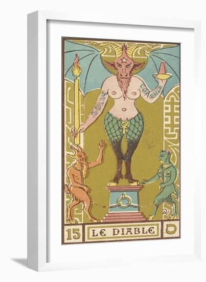 Tarot: 15 Le Diable, The Devil-Oswald Wirth-Framed Photographic Print