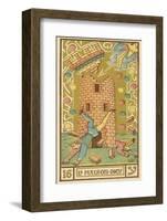 Tarot: 16 La Maison Dieu, The Tower-Oswald Wirth-Framed Photographic Print