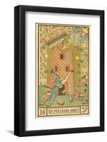 Tarot: 16 La Maison Dieu, The Tower-Oswald Wirth-Framed Photographic Print
