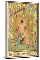Tarot: 16 La Maison Dieu, The Tower-Oswald Wirth-Mounted Photographic Print
