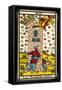 Tarot: 16 La Maison Dieu, The Tower-null-Framed Stretched Canvas