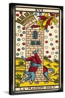 Tarot: 16 La Maison Dieu, The Tower-null-Stretched Canvas