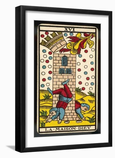 Tarot: 16 La Maison Dieu, The Tower-null-Framed Art Print