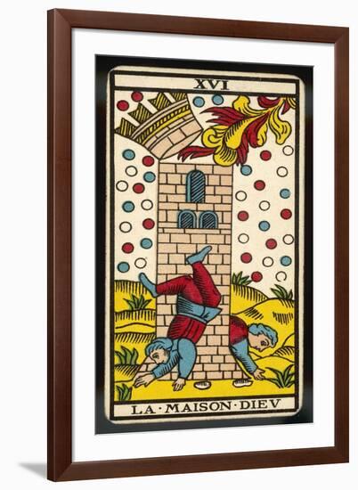 Tarot: 16 La Maison Dieu, The Tower-null-Framed Art Print