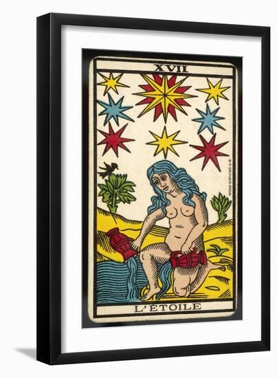 Tarot: 17 L'Etoile, The Star-null-Framed Photographic Print