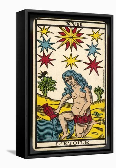 Tarot: 17 L'Etoile, The Star-null-Framed Stretched Canvas