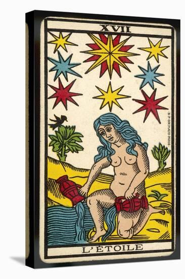 Tarot: 17 L'Etoile, The Star-null-Stretched Canvas