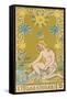 Tarot: 17 Les Etoiles, The Stars-Oswald Wirth-Framed Stretched Canvas