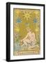 Tarot: 17 Les Etoiles, The Stars-Oswald Wirth-Framed Photographic Print