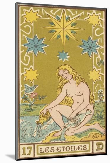 Tarot: 17 Les Etoiles, The Stars-Oswald Wirth-Mounted Photographic Print