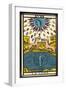 Tarot: 18 La Lune, The Moon-null-Framed Photographic Print