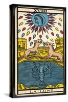 Tarot: 18 La Lune, The Moon-null-Stretched Canvas