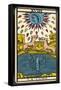 Tarot: 18 La Lune, The Moon-null-Framed Stretched Canvas