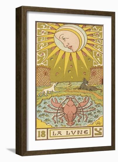 Tarot: 18 La Lune, The Moon-Oswald Wirth-Framed Photographic Print