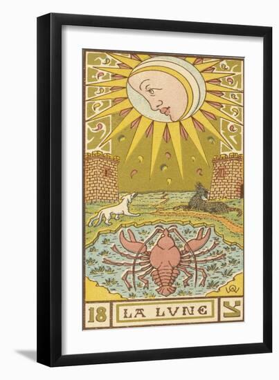 Tarot: 18 La Lune, The Moon-Oswald Wirth-Framed Photographic Print