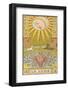 Tarot: 18 La Lune, The Moon-Oswald Wirth-Framed Photographic Print