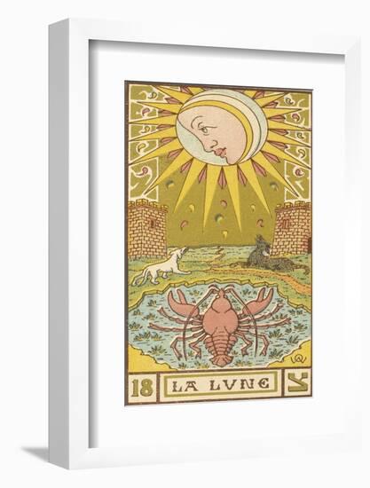 Tarot: 18 La Lune, The Moon-Oswald Wirth-Framed Photographic Print