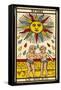Tarot: 19 Le Soleil, The Sun-null-Framed Stretched Canvas