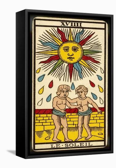 Tarot: 19 Le Soleil, The Sun-null-Framed Stretched Canvas
