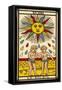 Tarot: 19 Le Soleil, The Sun-null-Framed Stretched Canvas