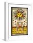 Tarot: 19 Le Soleil, The Sun-null-Framed Photographic Print