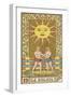 Tarot: 19 Le Soleil, The Sun-Oswald Wirth-Framed Photographic Print