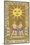 Tarot: 19 Le Soleil, The Sun-Oswald Wirth-Mounted Photographic Print