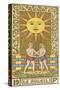 Tarot: 19 Le Soleil, The Sun-Oswald Wirth-Stretched Canvas