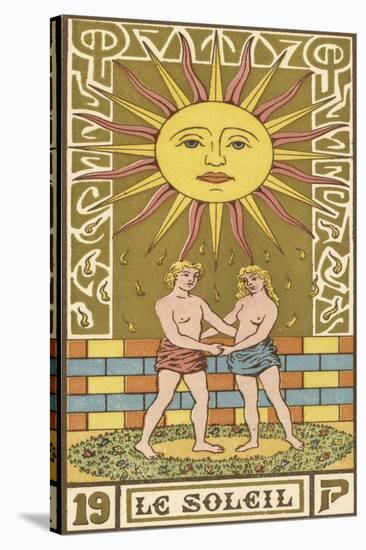 Tarot: 19 Le Soleil, The Sun-Oswald Wirth-Stretched Canvas