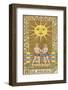 Tarot: 19 Le Soleil, The Sun-Oswald Wirth-Framed Photographic Print