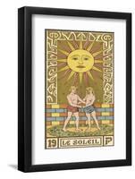 Tarot: 19 Le Soleil, The Sun-Oswald Wirth-Framed Photographic Print