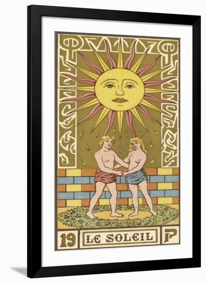 Tarot: 19 Le Soleil, The Sun-Oswald Wirth-Framed Photographic Print