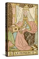 Tarot: 2 La Papesse, The Female Pope-Oswald Wirth-Stretched Canvas