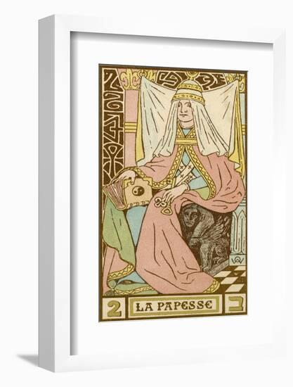 Tarot: 2 La Papesse, The Female Pope-Oswald Wirth-Framed Photographic Print