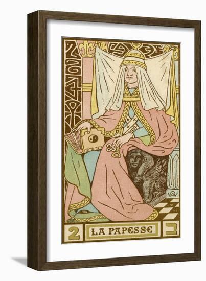 Tarot: 2 La Papesse, The Female Pope-Oswald Wirth-Framed Photographic Print