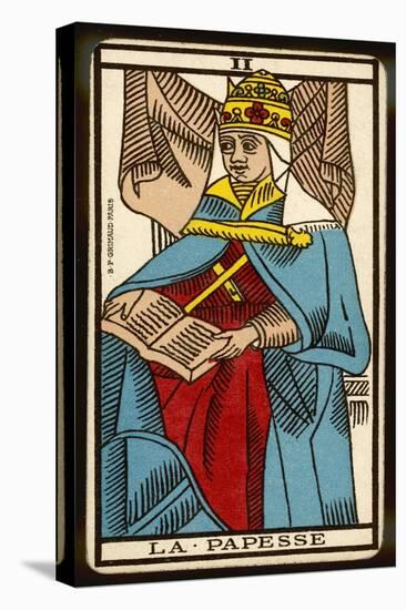 Tarot: 2 La Papesse, The Female Pope-null-Stretched Canvas