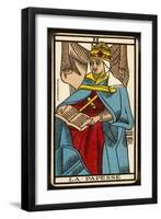 Tarot: 2 La Papesse, The Female Pope-null-Framed Art Print