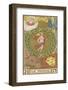 Tarot: 21 Le Monde, The World-Oswald Wirth-Framed Photographic Print