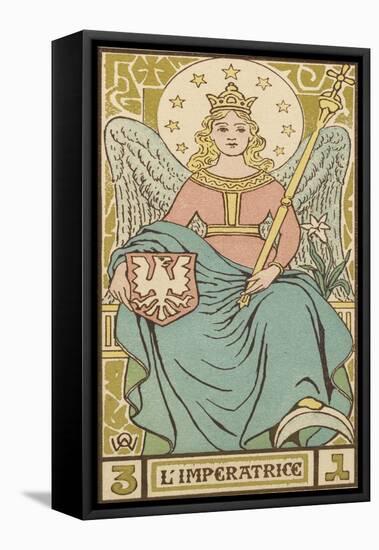 Tarot: 3 L'Imperatrice, The Empress-Oswald Wirth-Framed Stretched Canvas